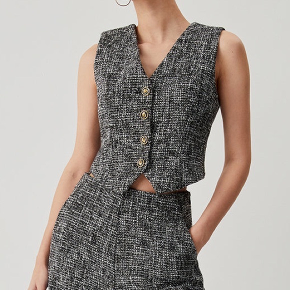 Commense Jackets & Blazers - Commense - Old Money Tweed Vest - Women’s Medium